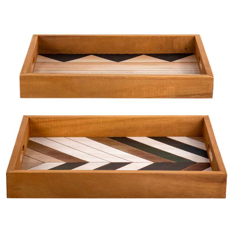 Ensemble de 2 plateaux décoratifs décoratifs