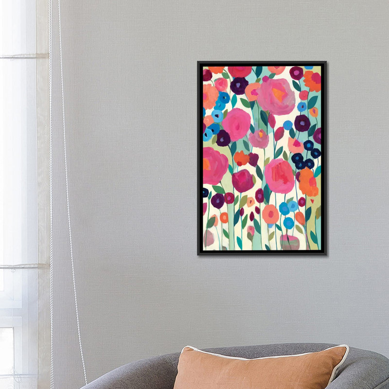 " Never A Dull Moment " by Carrie Schmitt, 26" H x 18" W x 1.5" D, Black Framed Canvas, No Mat