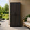 Grande armoire de rangement robuste avec 2 portes, espresso