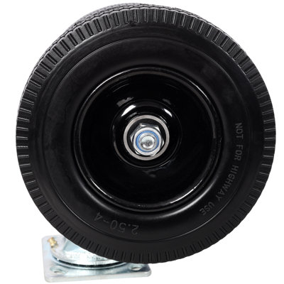 Roulette pivotante à double roue, 32 x 23 x 27 cm, polyuréthane/acier, 1 pièce, noire, capacité de charge de 300 kg