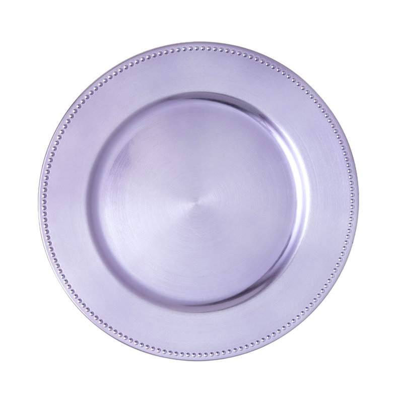 Assiette de service en plastique de 13 pouces (paquet de 6) Danais, Lavande