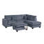 Ensemble de canapé modulaire 3 pièces de style moderne avec port USB et repose-pieds avec accoudoir à droite et canapé à accoudoir à gauche-130464064-130464067