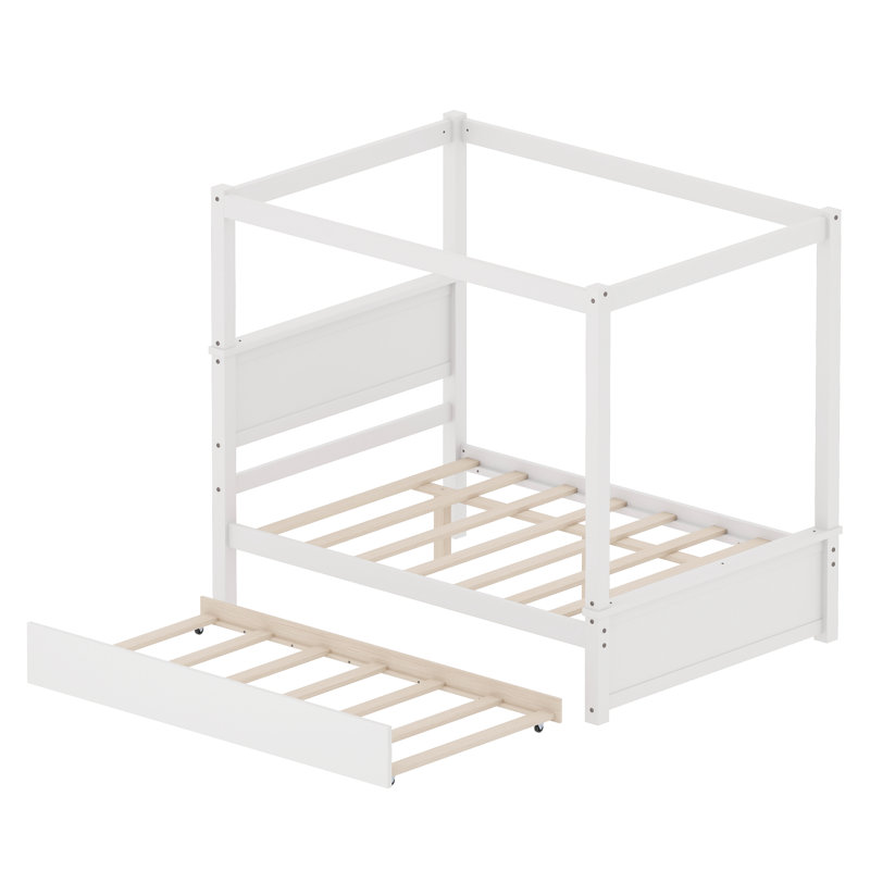 Lit plateforme double avec lit gigogne Red Barrel Studio®