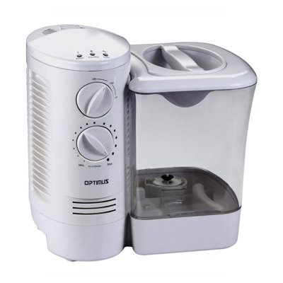 Optimus 2.5 Gallons Warm Mist Evaporative Tabletop Humidifier with Adjustable Humidistat for 500 Cubic Feet