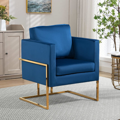 Chaise d'appoint rembourrée moderne en velours pour le salon, la chambre à coucher