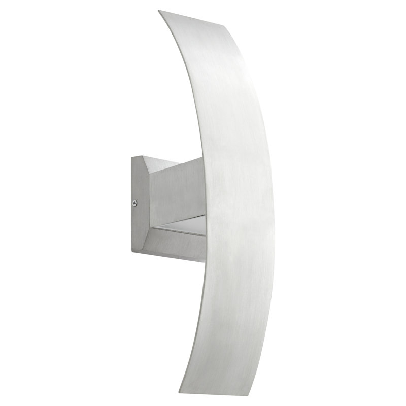 Aeian Aluminium LED Wall Light, 18" H x 5" W x 4" D, Brushed Aluminum