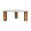 Sagebrook Home 42X18" Curved Coffee Table, White/Natural