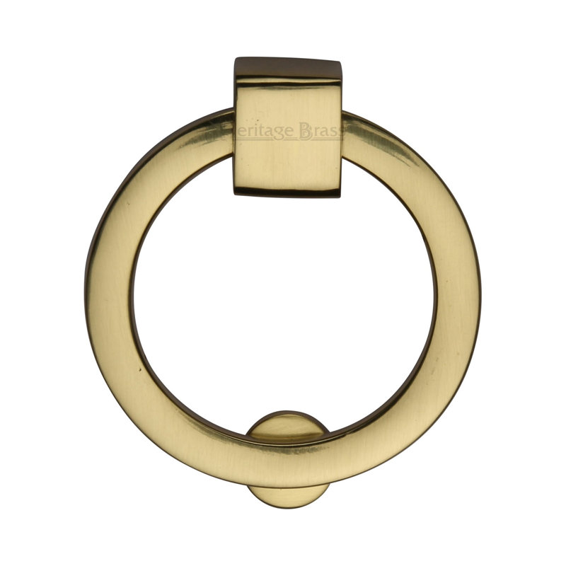 Heritage Brass Heritage Round Drop Pull, Polished Brass, 6.3cm H x 6.3cm W x 1.4cm D
