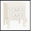 Table de chevet, table de chevet et 2 tiroirs Carved