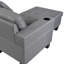 Canapé modulaire en faux lin gris avec méridienne et porte-gobelet pour 4 salons-1684930567