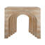 Console arquée moderne avec faux travertin beige