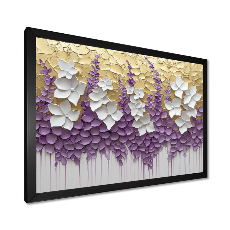 Myrddin - Floral Wall Art, Reproduction encadrée d'une seule photo, Noir, noir, noir, noir, H 12 po x l 20 po