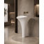 Vivian 35.5" Tall Glass Handmade Oval Pedestal Bathroom Sink
