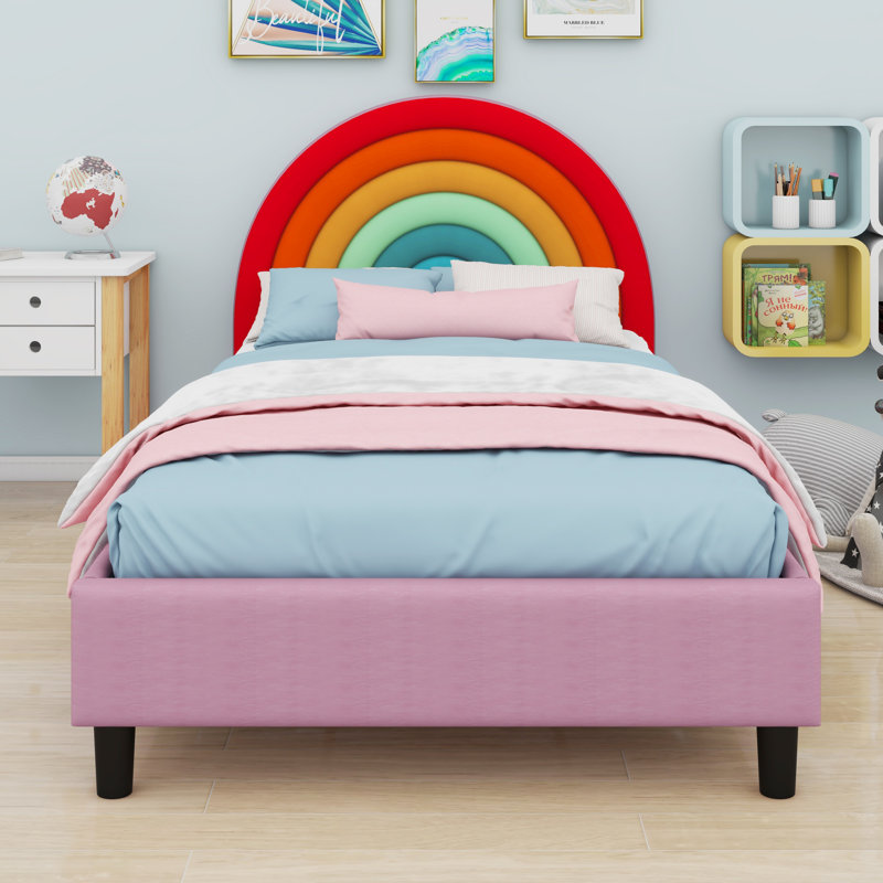 Lit plateforme tapissier Rainbow Design