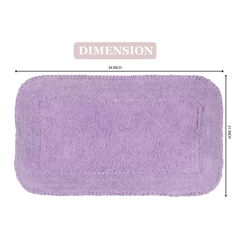 Maytham Bath Rug, Rectangle - 21" W x 34" L, Purple
