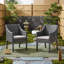 Ensemble de chaises de patio en osier avec coussin