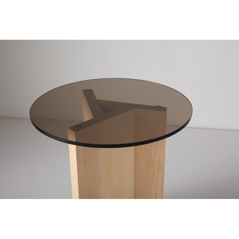 Rugosa Glass End Table