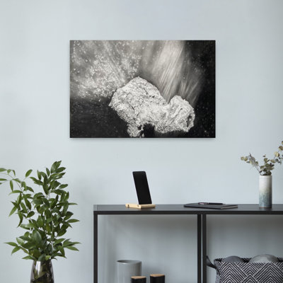 Churyumov Gerasimenko Abstract Contemporary Landscape Nature Wall Art 1 Piece Wrapped Canvas Wall Art