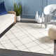 Seaton Geometric Handmade Tufted Wool Black/Cream Area Rug
