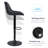 Nalupatio Swivel Upholstered Adjustable Height Counter Stool with Metal Frame-702112577