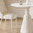 White Round Sintered Stone Dining table