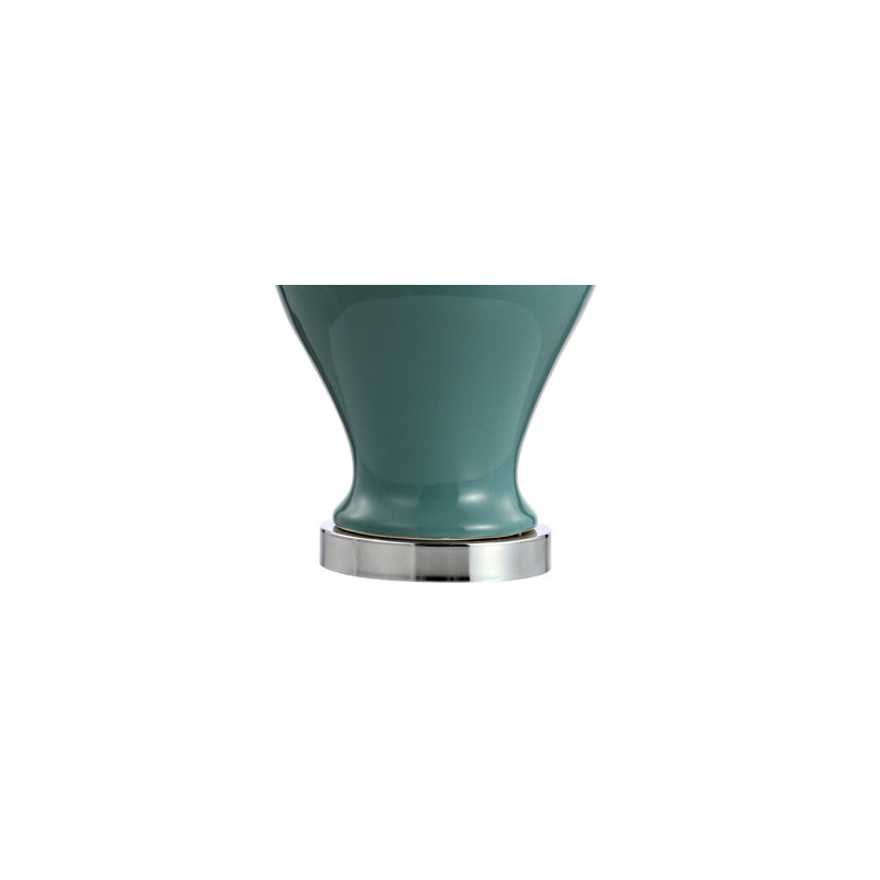 Krebs Table Lamp, Jade Green/Chrome