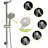Brushed Nickel Shower System - 10" Round Top Spray & Hand 2 Heads, 5 Water Outlet Modes Massage, Bubbly, Rain, Rain&bubbly, Rain&massage Wall Mounted, G1/2 Inch Inlet, Us Thread Ready For Assembly 10-118765667