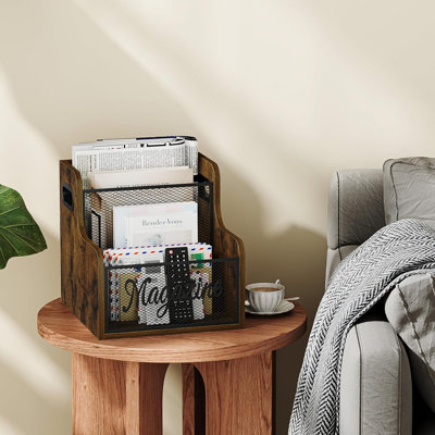 Holder, 2 Tier Magazine Rack For Desktop And Home Offic...