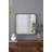 32"x32" Square Mirror with Wood Frame