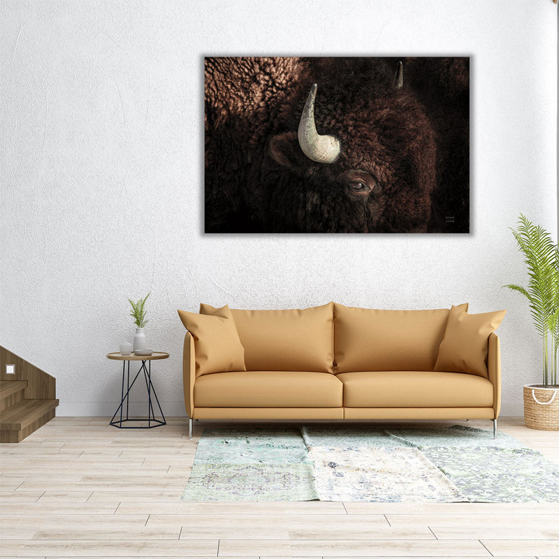 Bison - Canvas Print Wall Art, 16" H x 24" W