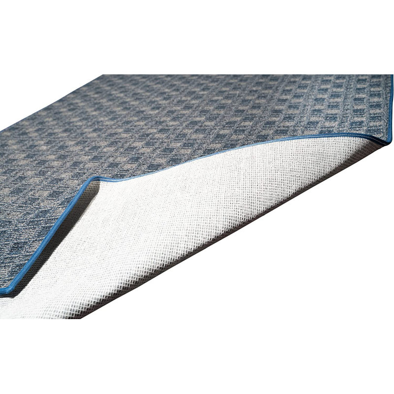 Ensemble de tapis intérieur / extérieur en polyester touffeté à la machine Kylian, Demi-cercle 1 pi 6 po x 3 pi