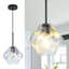 Luminaire suspendu à 1 lumière pour îlot de cuisine moderne en verre torsadé irrégulier Artisan-683171776