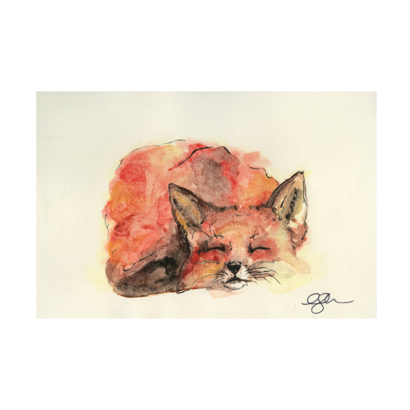 Œuvre sur toile, Fox, Anika Goodhue, H 22 po x l 32 po