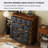 Simple Retro Brown Solid Wood Twelve-Drawer Chest-109583591