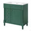 Meuble-lavabo de salle de bain 30 po avec lavabo, meuble-lavabo autoportant avec porte à fermeture douce et meuble-lavabo avec 2 tiroirs