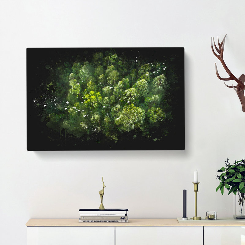 Green Tree Tops - Wrapped Canvas, 30cm H x 45cm W x 4cm D