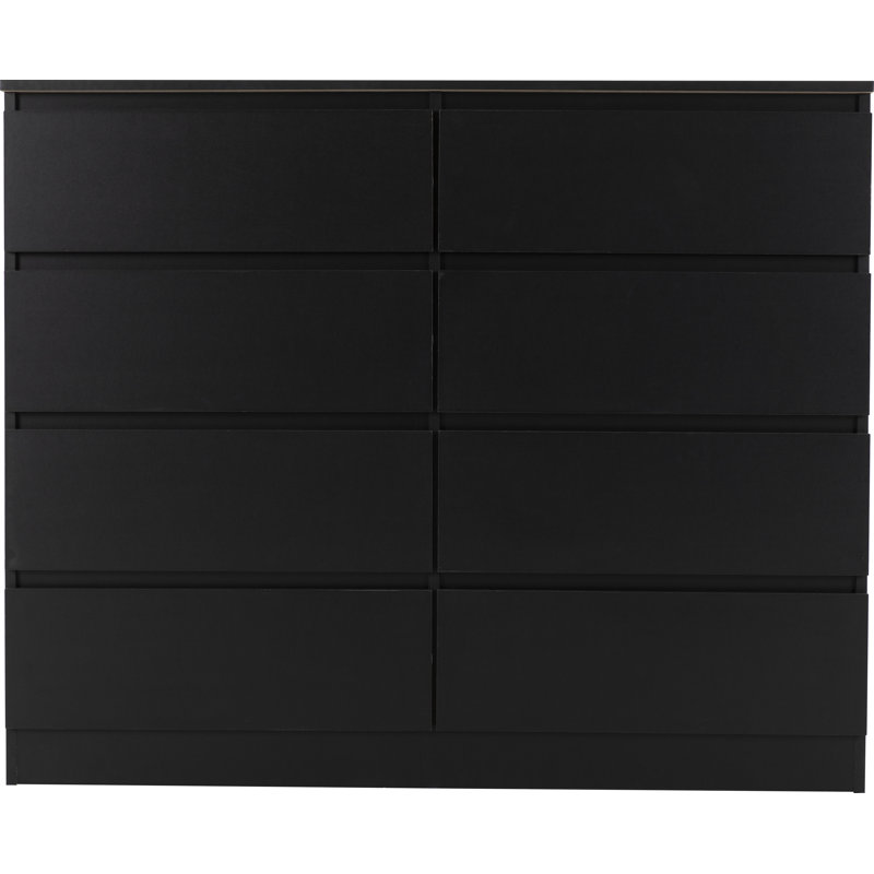 Braunstein 8 Drawer Chest Of Drawers, Black
