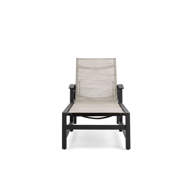 Outdoor Chaise Lounge, Gray Rush