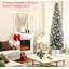 Décoration de jardin de Noël, arbre de Noël floqué avec fausse neige, branches denses-121122675