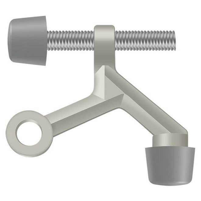 Butoir à charnière Deltana ZHP70U15 pour charnières en acier, monté sur charnière, zinc moulé sous pression en nickel brossé