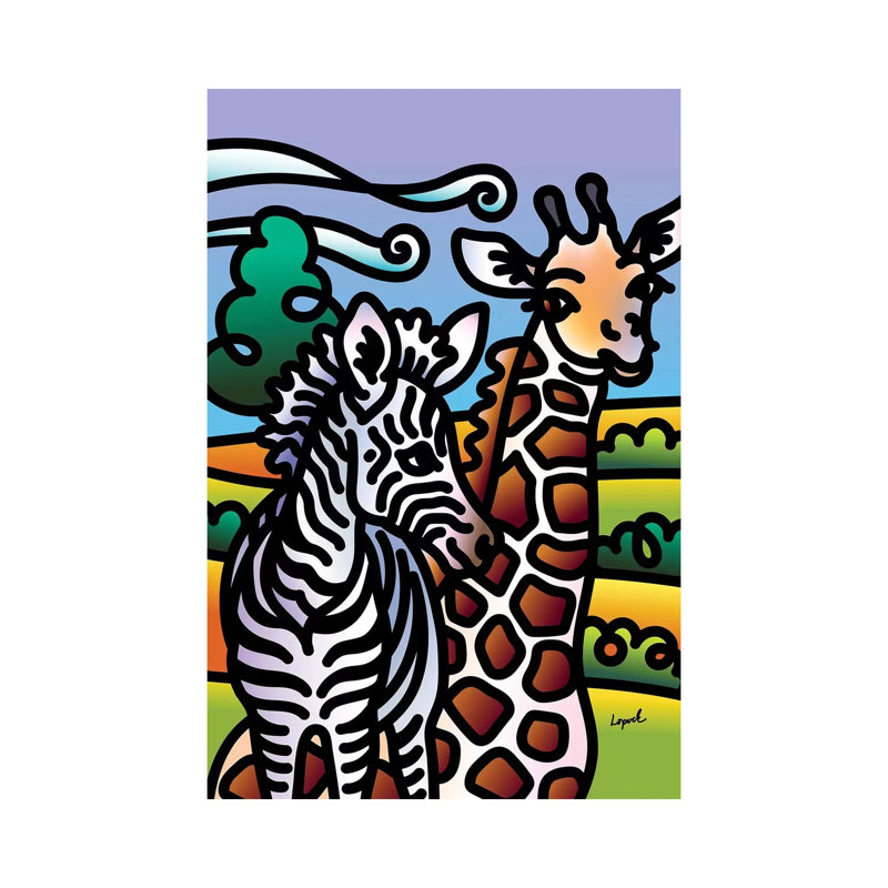 Zoo I by Lisa Lopuck - Wrapped Canvas Print, 20.32 cm H x 30.48 cm W