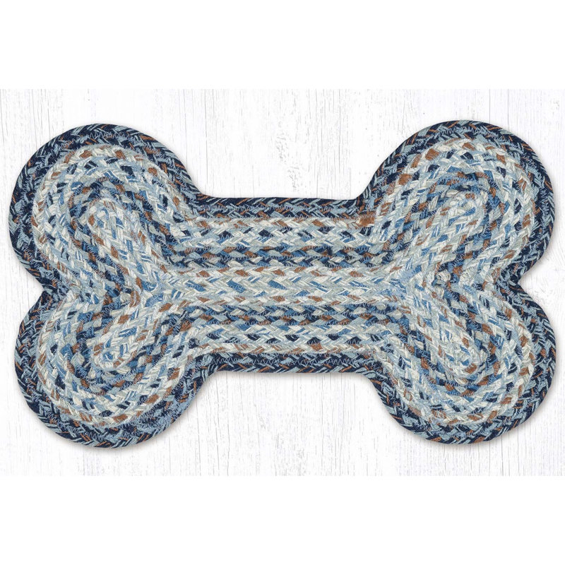  DB-9-119 Denim Medium Dog Bone 13"x22", Novelty 1'1" x 1'10"
