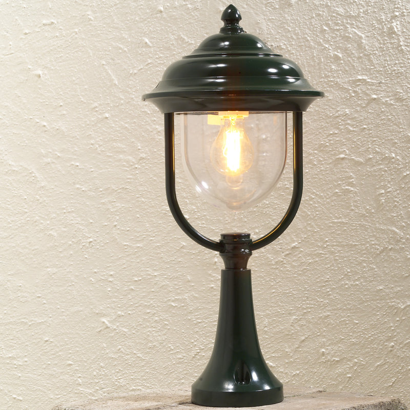 Parma Transparent Post Lantern, 54 cm H, Green