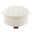Repose-pieds rond avec couvercle réversible - Repose-pieds rembourré Boucle-696903063