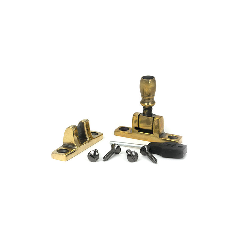 Mushroom Brighton Fastener - Narrow (Square), Aged Brass