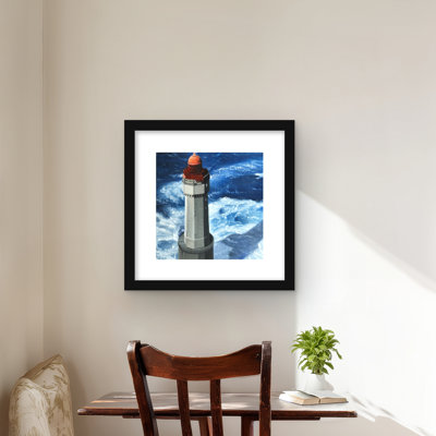 The headlight of jument - Bathroom Building Framed Print
