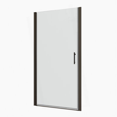 1 3/8" Adjustment,Universal Pivot Shower Door, Open Outside, With 1/4" Tempered Glass