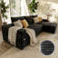 3 Seater Corner Sofa L-Shaped Corduroy Sofa 2.4m-724862539