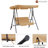 2 Person Porch Swing with Canopy-70109904