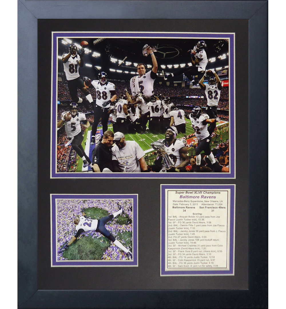 Baltimore Ravens 2012 Champs Framed Memorabili Legends Never Die